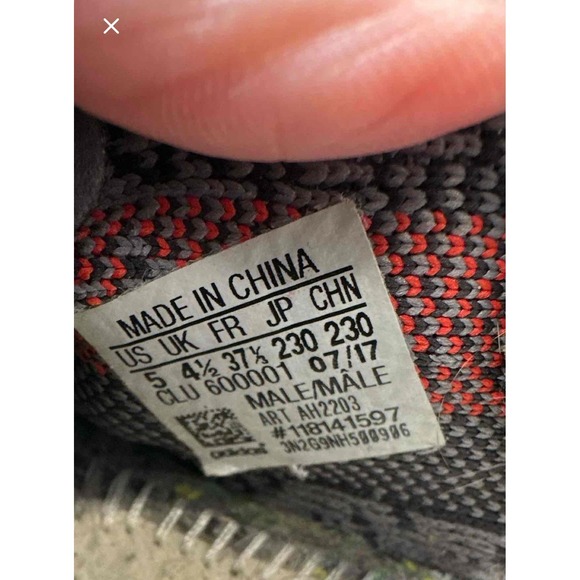 Adidas Yeezy Boost 350 Gray Red 2017 Men\'s Size 5 Kanye Athletic #S31-7‎ main image 12